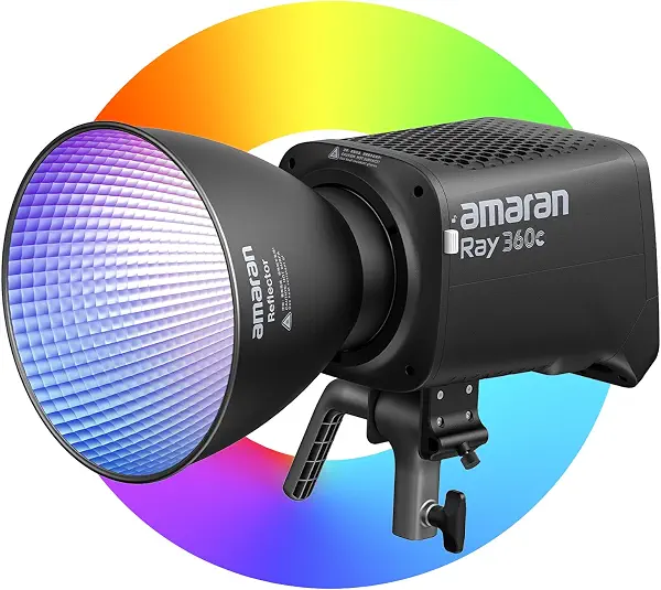 سعر ومواصفات اماران مصباح فيديو LED RGB 360 واط من راي 360 واط تحكم عبر التطبيق/DMX 12 تاثير، 1800-20,000 كلفن 17,130 لوكس/1 متر سي او بي، ضوء محمول للتصوير الفوتوغرافي والاستوديو وتسجيل الفيديو (B0FQTXX2BN) على Amazon EG