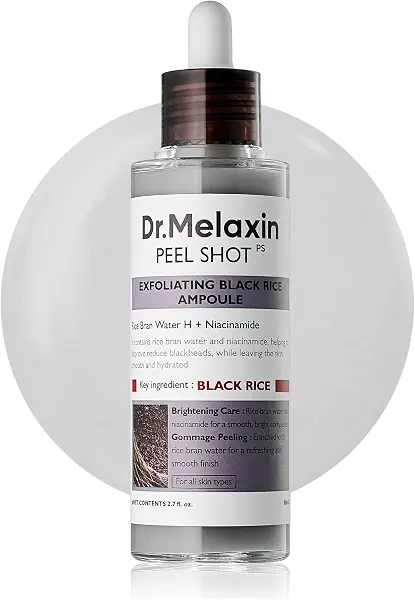 سعر ومواصفات أمبولة تقشير بخلاصة الأرز الأسود بيل شوت من دكتور ميلاكسين، 80 مل (B0DJPB7H94) على Amazon EG