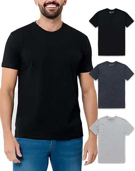 سعر ومواصفات انتو ذا اي ام تيشيرت بيسيك سادة للرجال | Soft cotton blend casual tee shirts with 4-way stretch - tag-free athletic fit fo... (B0BSP6CV4M) على Amazon EG