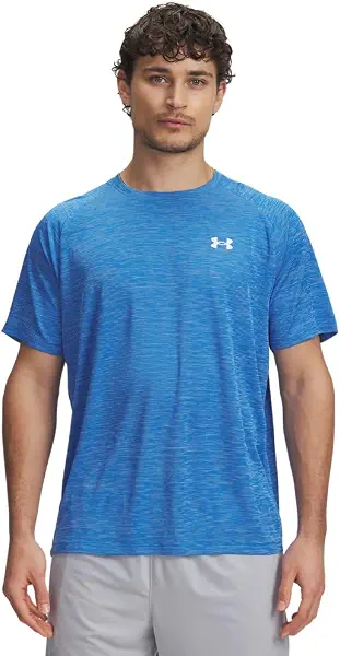 سعر ومواصفات اندر ارمور Under Armour mens Men's UA Tech Textured Short Sleeve T-shirt Sporty (pack of 1) (B0DH6QL75F) على Amazon EG
