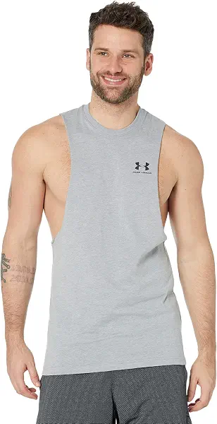 سعر ومواصفات اندر ارمور Under Armour mens Sportstyle Left Chest Cut-off T-shirt T-Shirt (pack of 1) (B07R67T61T) على Amazon EG