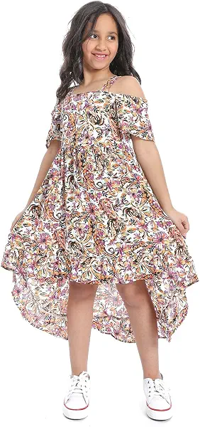 سعر ومواصفات اندورا Andora girls Off-Shoulders Floral Casual Dress (pack of 1) (B0F492Q88Z) على Amazon EG