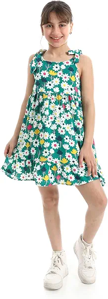 سعر ومواصفات اندورا Andora girls Tie Shoulder Casual Dress (pack of 1) (B0GQ9WCXYC) على Amazon EG