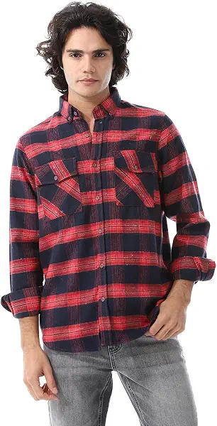 سعر ومواصفات اندورا Andora Mens Long Sleeve Chest Pockets Plaid Western (pack of 1) (B0DHRZMVTL) على Amazon EG
