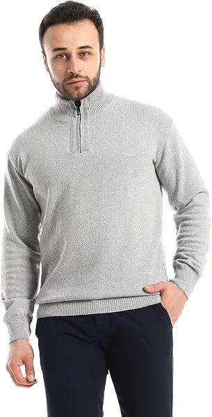 سعر ومواصفات اندورا Andora mens Long Sleeve Knitted Zipper Closure Pullover Sweater (pack of 1) (B0BCYYRXD9) على Amazon EG