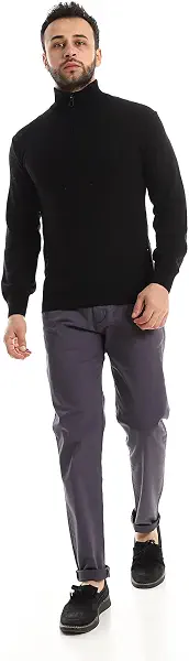 سعر ومواصفات اندورا Andora mens Long Sleeve Knitted Zipper Closure Pullover Sweater (pack of 1) (B0BCZ1GCBV) على Amazon EG