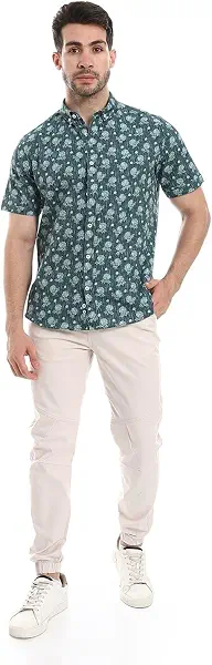 سعر ومواصفات اندورا Andora Mens Patterned Summer Half Sleeves 37S24M3901 Western (pack of 1) (B0D5HXWK9X) على Amazon EG