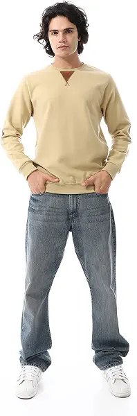 سعر ومواصفات اندورا Andora mens Round Collar Slip On Kashmir Sweatshirt (pack of 1) (B0DHRWS1Z5) على Amazon EG