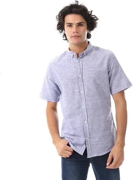 سعر ومواصفات اندورا Andora Mens Solid Linen Short Sleeve Western (pack of 1) (B0D929VY7W) على Amazon EG