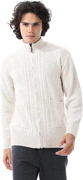 سعر ومواصفات اندورا Andora mens Zipper Closure Multi Knitted Sweater Pullover Sweater (pack of 1) (B0DHRX7VS2) على Amazon EG