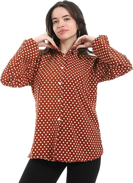 سعر ومواصفات اندورا بلوزة كاجوال منقطة للنساء (عبوة من قطعة واحدة) (B0GYTCTGD2) على Amazon EG