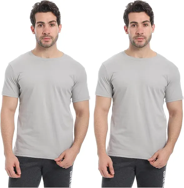 سعر ومواصفات اندورا تيشرت نصف كم بنمط سادة - رمادي-2XL (عبوة من قطعتين) (B0FHP1GYYQ) على Amazon EG