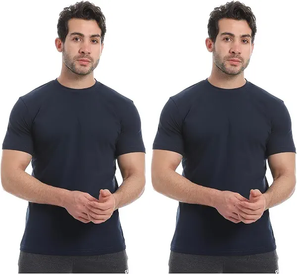 سعر ومواصفات اندورا تيشرت نصف كم بنمط سادة - كحلي-2XL (عبوة من قطعتين) (B0FHPDPXXD) على Amazon EG