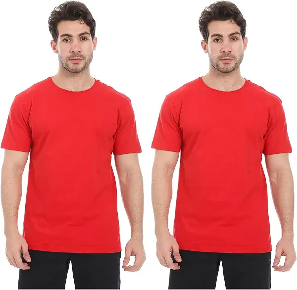 سعر ومواصفات اندورا تيشرت نصف كم بنمط سادة - احمر - L (عبوة من قطعتين) (B0FHPJJF13) على Amazon EG