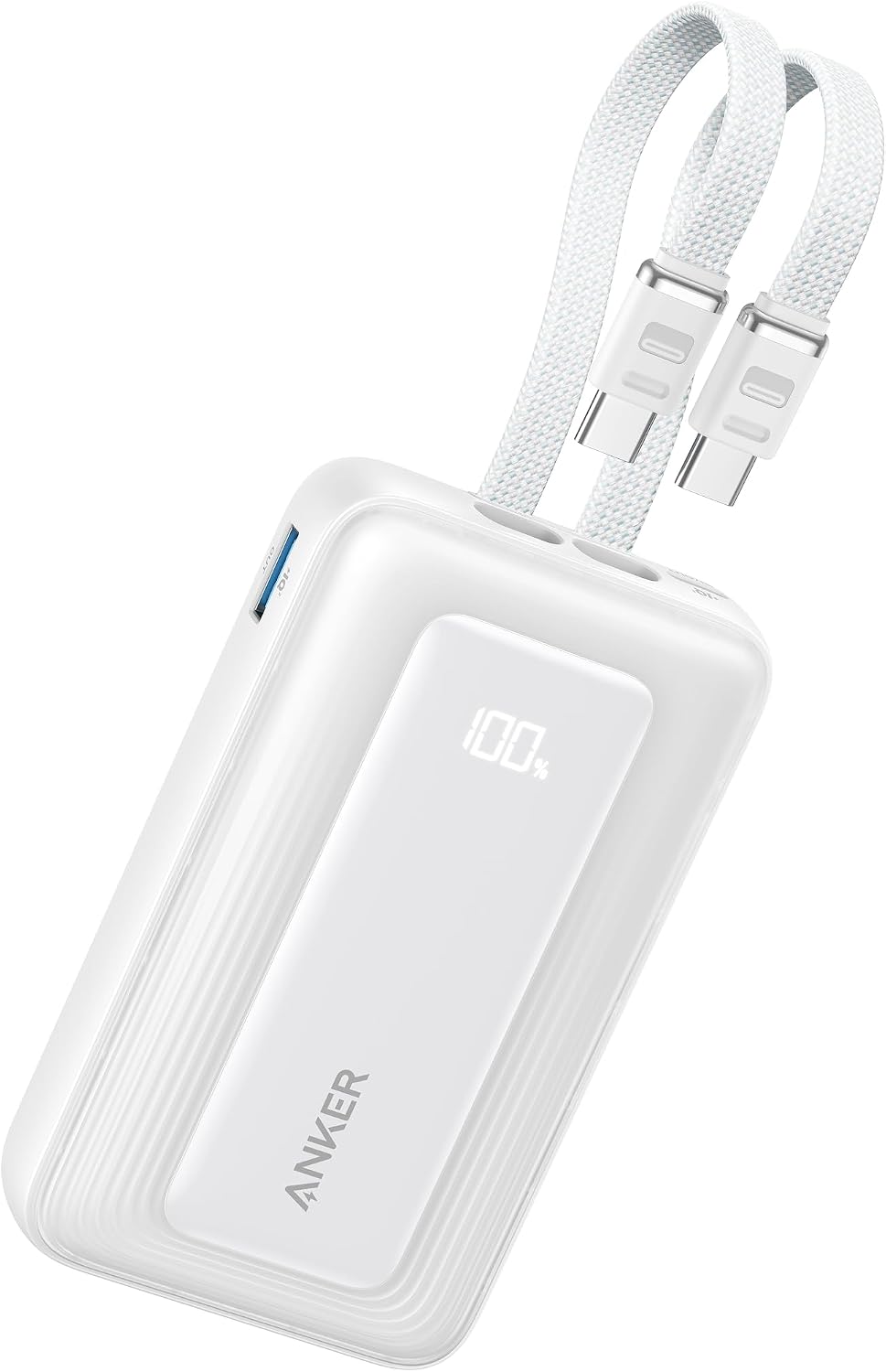 سعر ومواصفات انكر باور بانك من زولو، كيبل USB-C مزدوج مدمج، 10000mAh 35 واط، شحن سريع صغير ومحمول، متوافق مع ايفون 16/15، سامسونج جالاكسي، جوجل بيكسل والمزيد (ابيض) (B0F7FHZ94D) على Amazon EG
