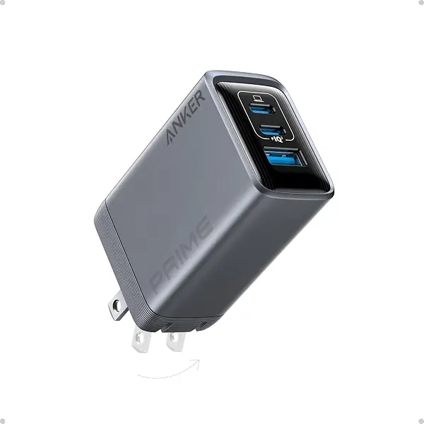 سعر ومواصفات انكر شاحن برايم 100 واط بـ3 منافذ GaN USB C، قابل للطي وصغير الحجم لاجهزة (B0CZ6LXL8R) على Amazon EG