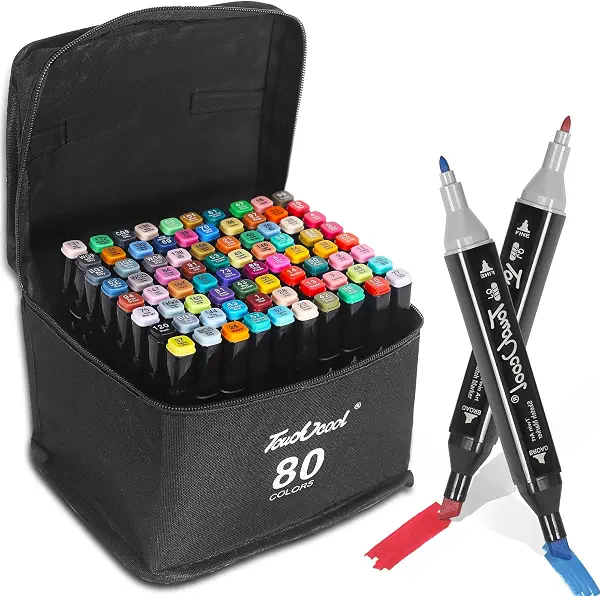 سعر ومواصفات أوبون برأسين إزميل عريض ودقيق قلم تحديد 80 لون عدد 80 (B0B11NTZ2L) على Amazon EG