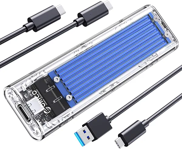 سعر ومواصفات اوريكو حافظة ذاكرة مستديمة M.2 SSD 10Gbps، محول خارجي بمنفذ PCIe USB 3.2 الجيل الثاني، M2 NVMe M-Key/M+B، ابعاد محرك الأقراص الصلبة 2230/2242/2260/2280، حواف UASP (TCM2 ازرق) (B07YF9VLH1) على Amazon EG