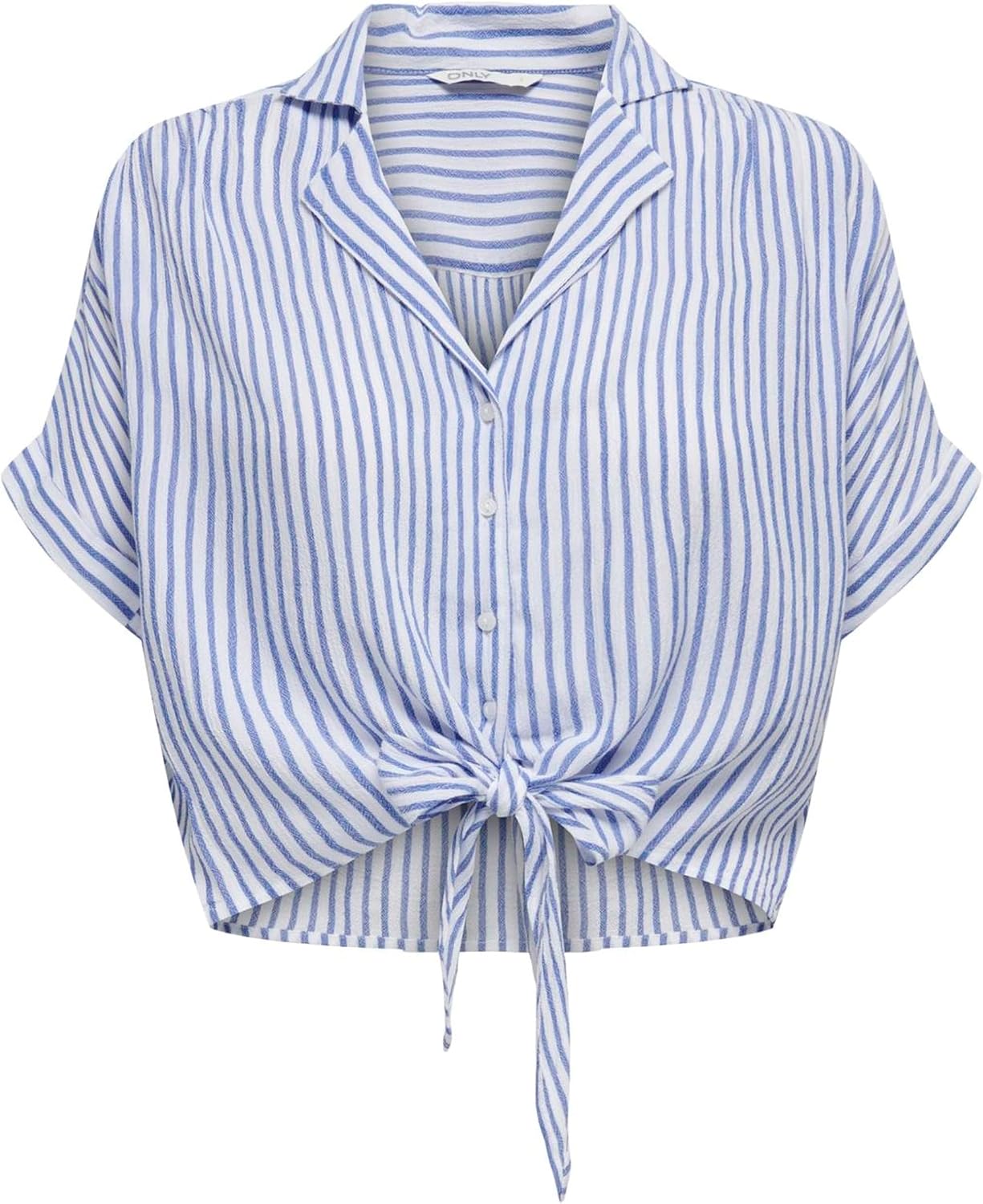 سعر ومواصفات اونلي تي شيرت Onlpaula Life S/S Tie WVN نووس للنساء، كلاود راقص/مخطط: خطوط زرقاء (B0BHPVLNG4) على Amazon EG