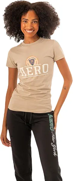 سعر ومواصفات ايروبوستيل Aeropostale Girls 60% cotton, 40% polyester-Slim-Plain-Short Sleeves Modern (pack of 1) (B0D6LTCJS1) على Amazon EG