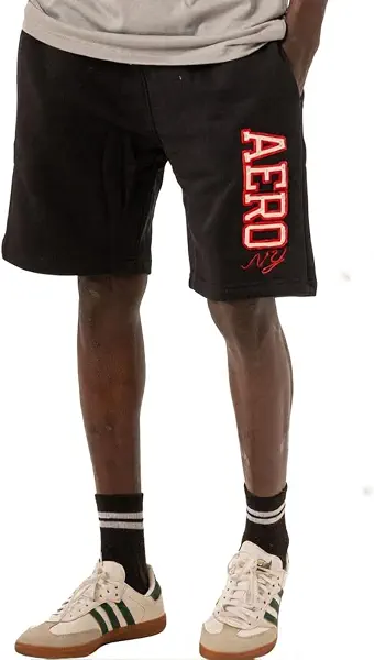 سعر ومواصفات ايروبوستيل Aeropostale mens 60% cotton, 40% recycled polyester-Regular-Solid logo Casual Shorts (pack of 1) (B0D6LS7LV7) على Amazon EG