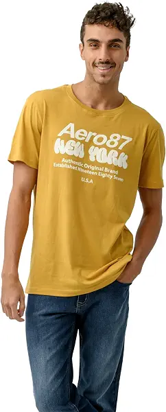 سعر ومواصفات ايروبوستيل Aeropostale Mens 60% cotton, 40% recycled polyester-Regular-Graphic Print-Short Sleeves Modern (pack of 1) (B0D6LSRXDP) على Amazon EG