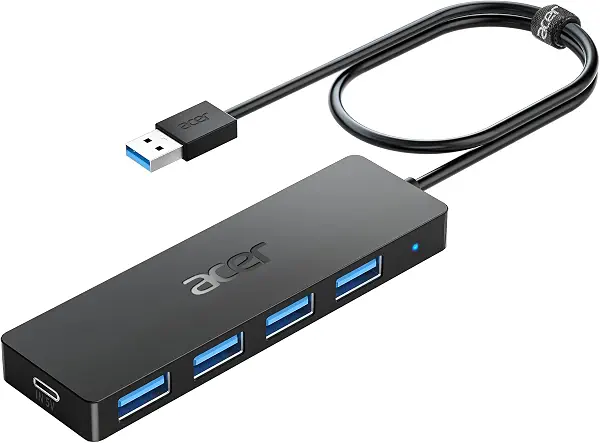 سعر ومواصفات ايسر موزع USB 3.0، محول USB-A رفيع للغاية بـ 4 منافذ، مقسم متعدد المنافذ مع نوع C، موسع للكيبورد والماوس وهارد ديسك متوافق مع لابتوب ايسر والكمبيوتر الشخصي واكس بي اس وسيرفس وثينك باد - 60 سم (B0CN3F9Y1Z) على Amazon EG