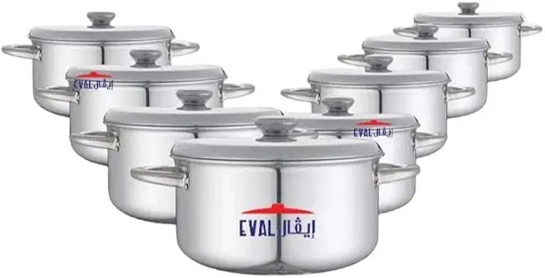 سعر ومواصفات ايفال طقم حلل الومنيوم سوبر 8 قطعة (16-30) (B0H9M1VC89) على Amazon EG