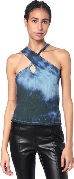 سعر ومواصفات ايه اس تي كيه ASTK Womens Tie Die Cross Top T-Shirt (B0CG9WLLNY) على Amazon EG