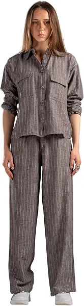 سعر ومواصفات ايه اس تي كيه ASTK Womens Striped Casual Pants (pack of 1) (B0GPQVB6DY) على Amazon EG