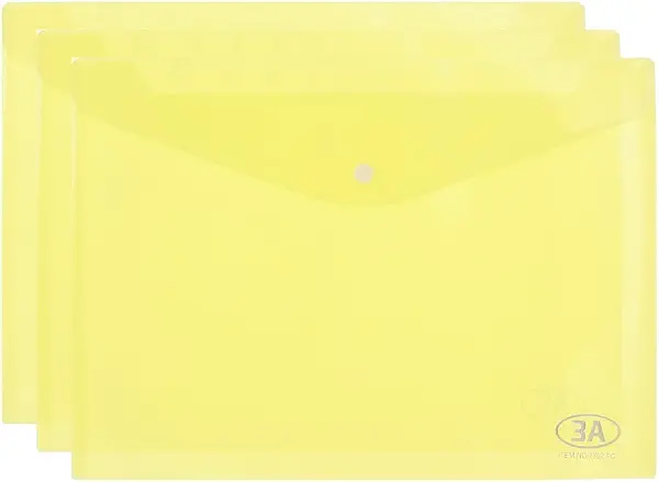 سعر ومواصفات 3 ايه حافظة ورق بلاستيك 7702F 18 ميكرون 26 × 35 سم مع مشابك 3 قطع - أصفر (B0DCTZ43RG) على Amazon EG