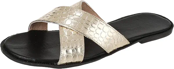 سعر ومواصفات ايه يو يو اكس في ايه SWAY Flat comfortable black embedded outsole with a simple metallic upper (B07X32SPJ7) على Amazon EG