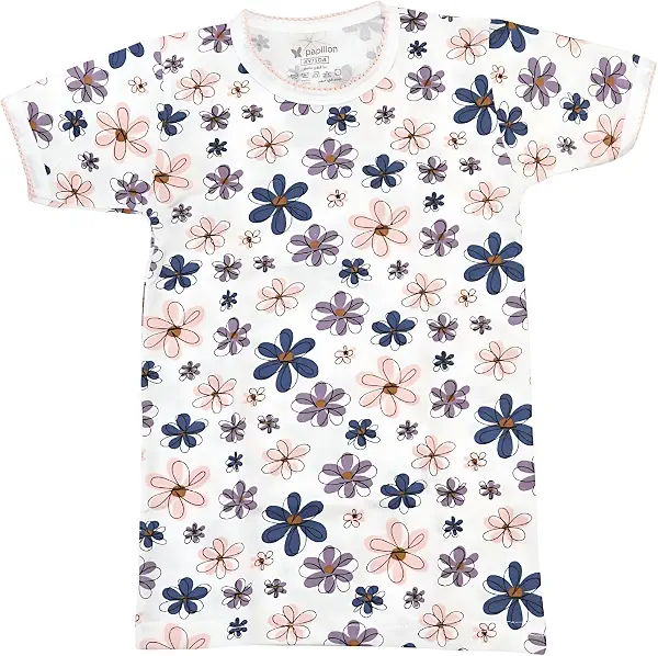 سعر ومواصفات بابيلون Papillion Girls Cotton Half Sleeves Undershirt Printed Flower Base Layer Top (pack of 1) (B08BWV4SCY) على Amazon EG