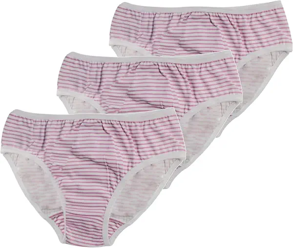 سعر ومواصفات بابيون Papillon Girls Set Of 3 Pieces Underwear Printed Lines Underwear (B0F8NR6M5V) على Amazon EG