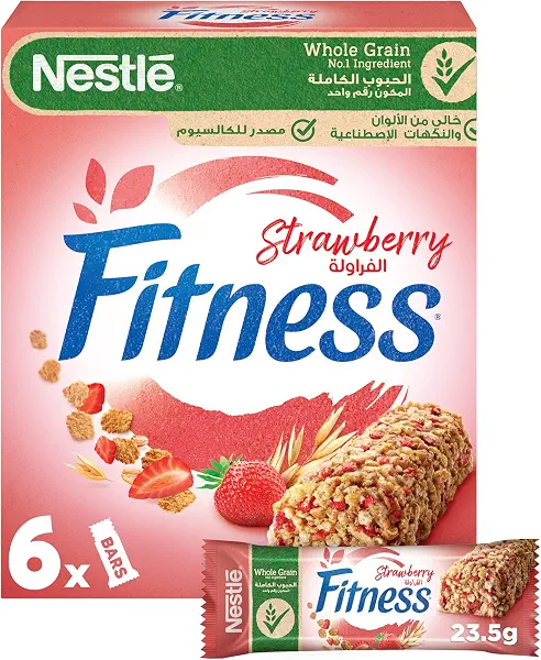 سعر ومواصفات بار فطور بالفراولة من نستله فيتنس (6 بارات) (B07NF6JCYW) على Amazon EG