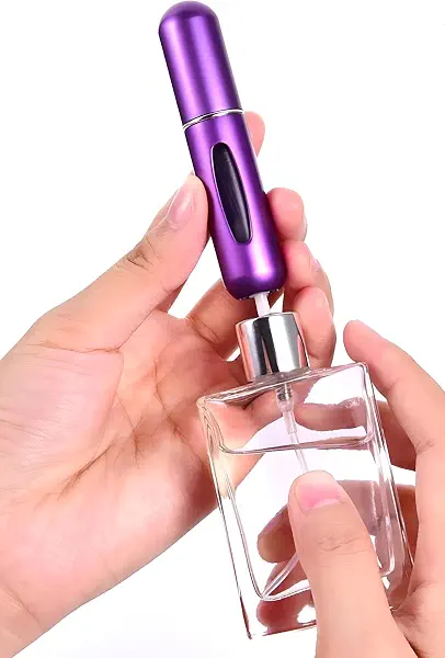 سعر ومواصفات زجاجة رذاذ عطر فارغة مضغوطة وقابلة لإعادة التعبئة - الحل الأمثل للسفر لمحبي العطور، مصممة لسهولة الحمل أينما ذهبت (1 زجاجه) (B0DP5C8XH6) على Amazon EG