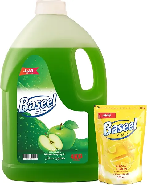 سعر ومواصفات بسيل صابون غسيل صحون تفاح 4 لتر +500مل (B0FX33J14F) على Amazon EG