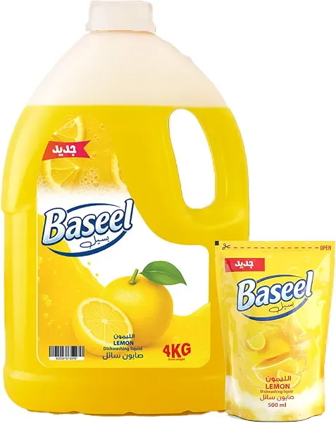 سعر ومواصفات بسيل غسيل صحون ليمون 4 لتر +500مل (B0FX36GLKF) على Amazon EG