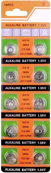 سعر ومواصفات بطارية خلوية على شكل عملة معدنية LR1130 AG10 SG10 389 189 بجهد 1.5 فولت - 10 قطع (B0BYW98XK5) على Amazon EG