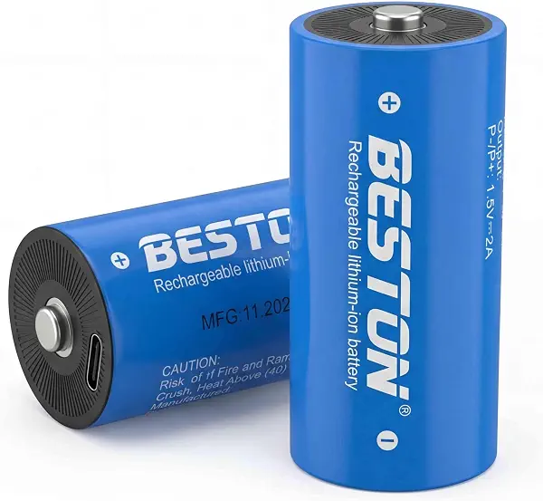 سعر ومواصفات بطارية طورش ليثيوم قابلة لإعادة الشحن BESTON P2-LID-7200C بمنفذ USB Type-C بقدرة 1.5 فولت 7200 مللي أمبير (B0GYYLWXHD) على Amazon EG