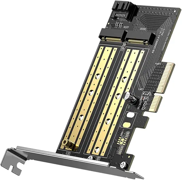 سعر ومواصفات بطاقة توسيع من يوجرين بواجهة M.2 M-Key وM.2 B-Key إلى PCI-E 3.0 × 4 (B09JP8YSHB) على Amazon EG