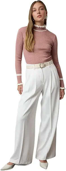 سعر ومواصفات بلوفر صوف للنساء من ترينديول، موديل Twoaw22Kz1250، لون وردي (Dried Rose) (عبوة من قطعة واحدة) (B0FXBXPTGJ) على Amazon EG