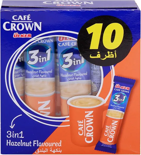 سعر ومواصفات بندق 3 في 1 من كافيه كراون، 10 × 18 جم (B0DFHBYJPG) على Amazon EG