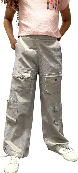 سعر ومواصفات بنطلون بجيب أمامي مناسب للبنات من جودي ميني، رمادي متوهج (B0F4NTHHYN) على Amazon EG