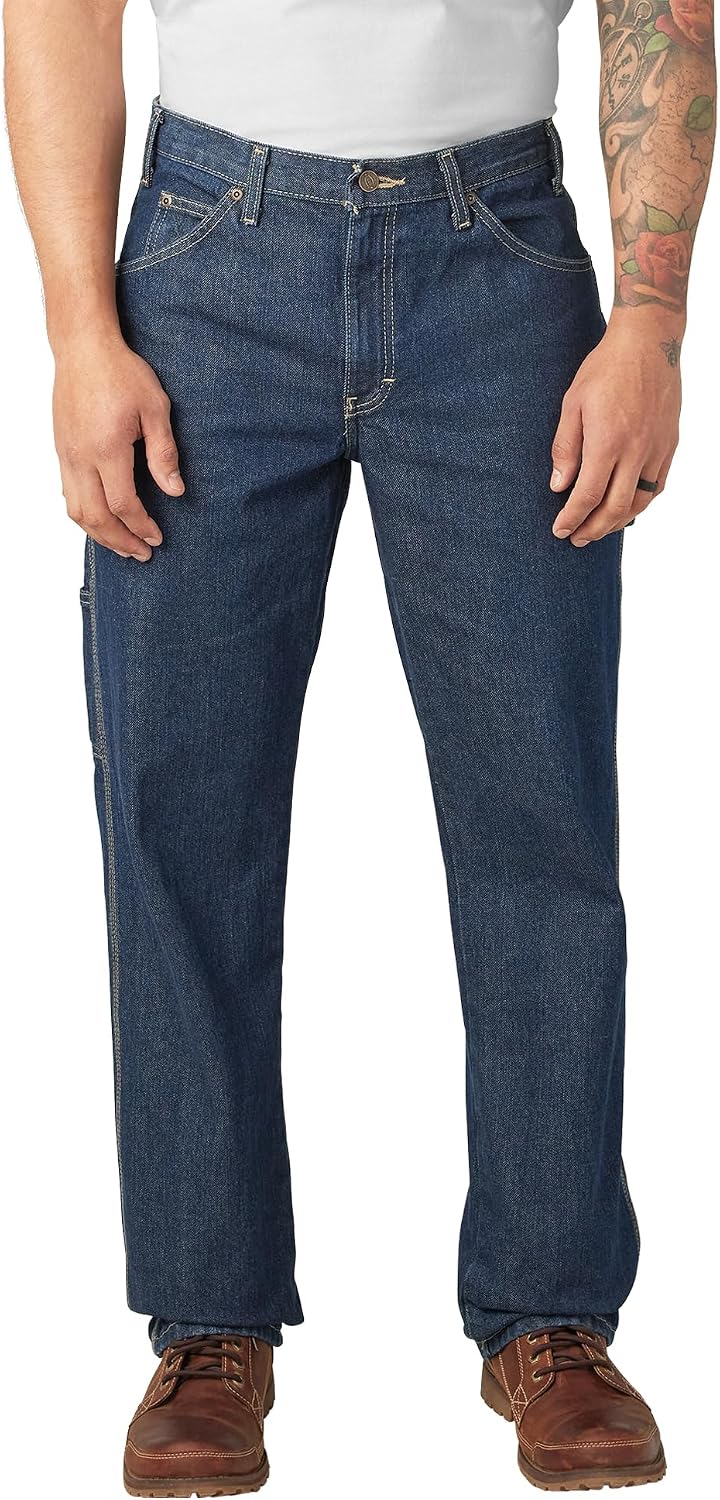 سعر ومواصفات بنطلون جينز Dickies رجالي ملائم ومريح - أزرق نيلي، 32W x 32L (B0030BZIG2) على Amazon EG