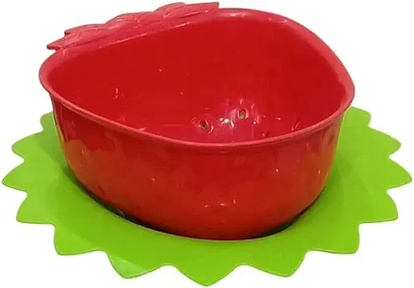 سعر ومواصفات بولة مع طبق على شكل فراولة من وينر بلاست - متعدد الالوان، عدد القطع: 1 (B09VH386FQ) على Amazon EG