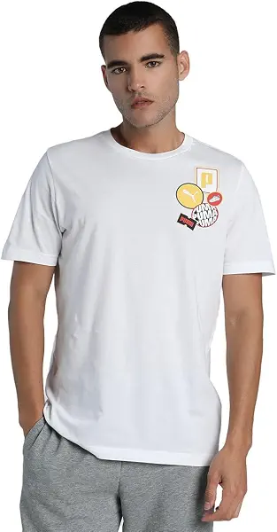 سعر ومواصفات بوما PUMA Mens GRAPHICS Icon Tee White Classic (B0DSPWCJMR) على Amazon EG