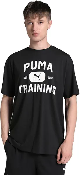 سعر ومواصفات بوما PUMA Mens M GRAPHICS TRAIN LOGO RELAXED TEE B Tees (pack of 1) (B0D2RJG8FK) على Amazon EG