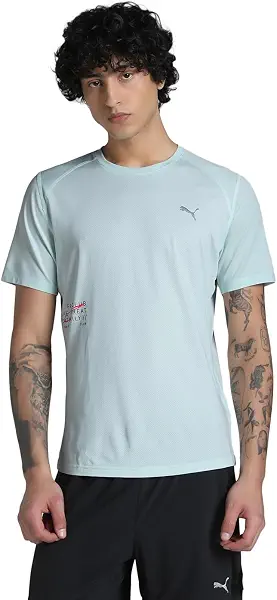 سعر ومواصفات بوما PUMA Mens M RUN GRAPHIC MESH T Ss T.Shirt (pack of 1) (B0DV4K491R) على Amazon EG