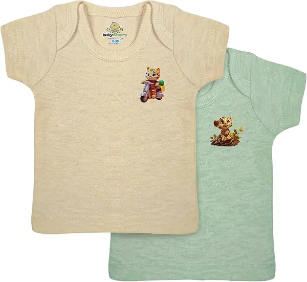 سعر ومواصفات بيبي شورا Baby Shoora Boys Short Sleeve Undershirt Set Of 2 Pieces Half Sleeves Undershirt Printed Shapes (B0FGJYK2B5) على Amazon EG